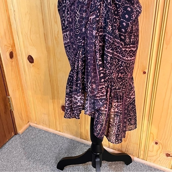 NWT Ulla Johnson Aicha Ikat Silk Chiffon Mini Dress Sz-8 - Picture 6 of 11